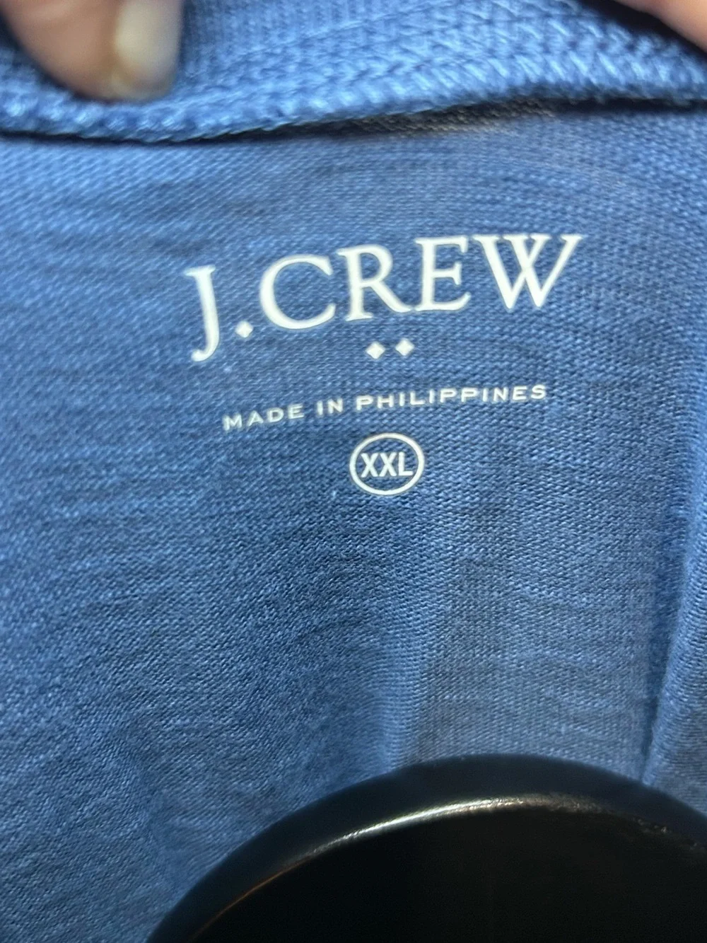 NWT J Crew Long Sleeve Henley Mens Size XXL